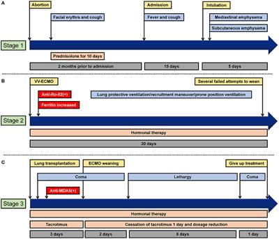 Case Report: Extracorporeal Membrane Oxgenation for Rapidly Progressive Interstitial Lung Disease Associated With Clinically Amyopathic Dermatomyositis in a Post-partum Woman